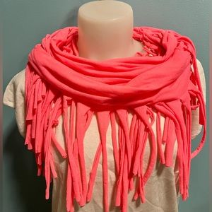Fun infinity scarf like new condition bright pink